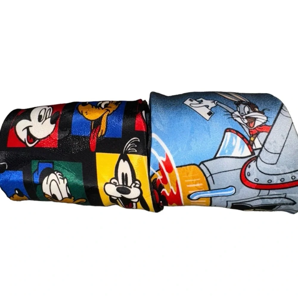 Vintage Set of Two Men’s Ties Mickey Mouse and Bugs Bunny - Picture 7 of 11